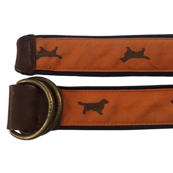 J Crew Golden Retriever Dog Leather Belt - Picture 11 of 15